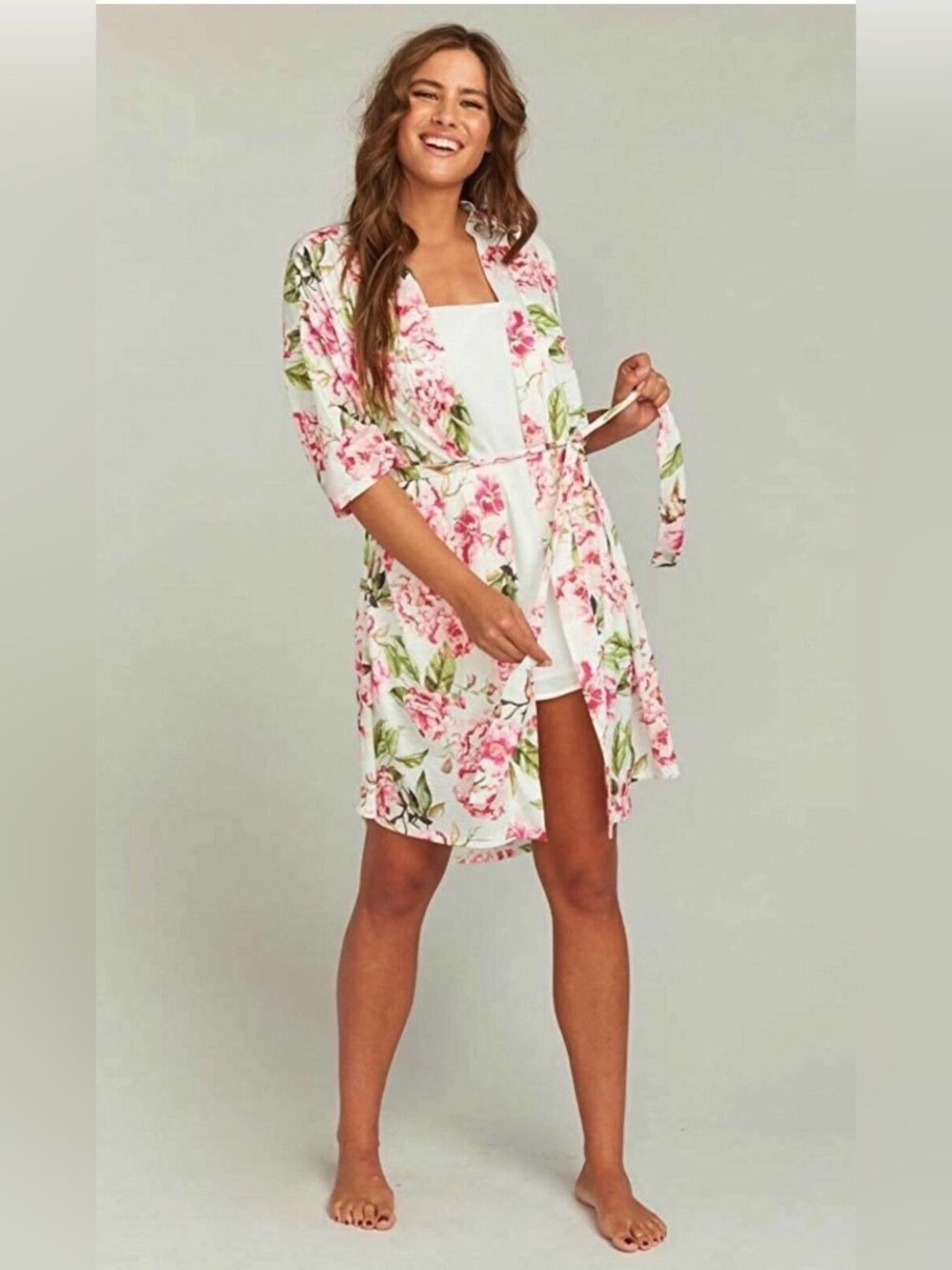 Show Me Your MuMu Floral Kimono Robe One Size O/S